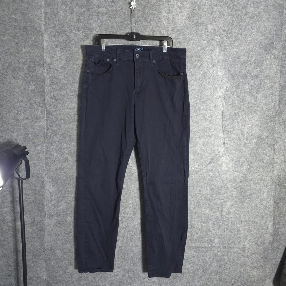 Lucky Brand 121 Heritage Slim Pants Mens 36x32 Navy Blue Tapered Chino 7MP10009